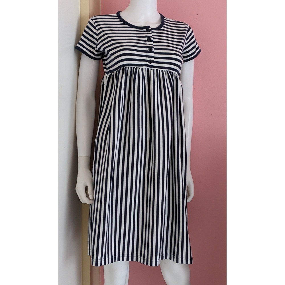 Hanna Andersson | Navy Blue White Stripes 100% Cotton Back To School US/14 -16